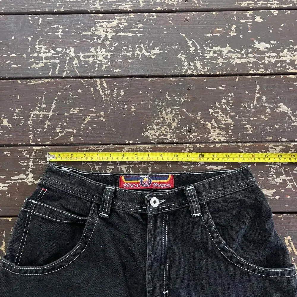 (32) Vintage 90s Y2K JNCO Jeans Jean Shorts Jorts Baggy Cargo Rave Skate 2000s - Picture 5 of 8